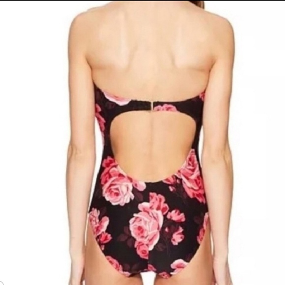Kate Spade Floral Twist Bandeau Swimsuit XS - Picture 4 of 8